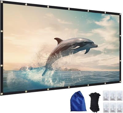 Projectiescherm - Beamer doek - Thuisbioscoop Creëren - Kreukvrij polyester - 120 inch - Wit