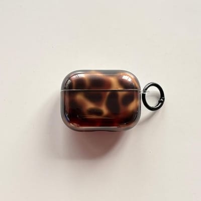 Herfst Winter Retro Bruin Amber Patroon Met Haak Schokbestendige Beschermende Oordopjes Cover Case voor AirPods 1 of 2 3 4 Pro 2 Pro 3 For AirPods 2