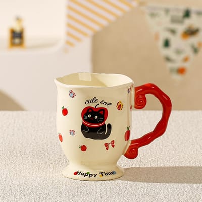 Retro Mok van Hoge Kwaliteit Keramische Kop van Hoge Kwaliteit Kantoor Koffiekop Creatieve Grote Capaciteit Ontbijtkop Souvenir 380ml