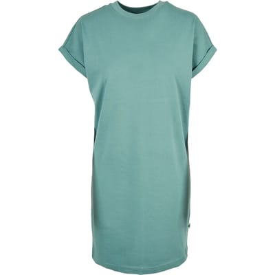 Urban Classics - Organic Cotton Cut On Sleeve Tee Korte jurk - XS - Groen