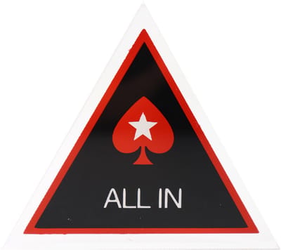 All in button - All in - Poker - Poker set - Poker fiches - Poker chips - Blackjack - Roulette - Pokerchips - 1 stuks - Cave & Garden