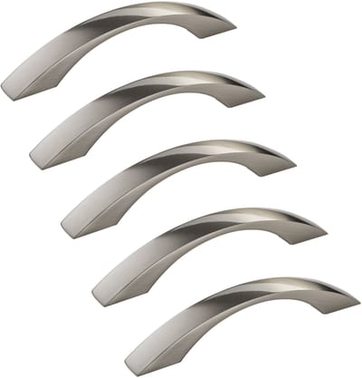 SOTECH 5 stuks Handgrepen ZOE Boorgatafstand (BA) 128 mm roestvrij staal look Ladegrepen Booggrepen