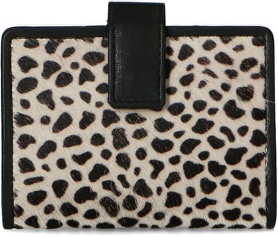 Manfield - Dames - Portemonnee met leopard print - Maat 1