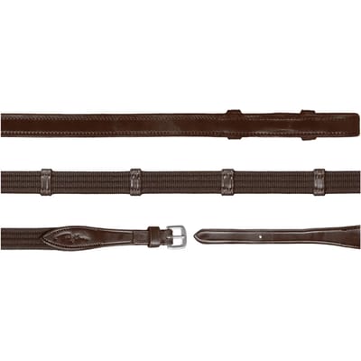 5/8 Webband Teugels met 9 leren passanten (zonder stopper) Bruin Cob