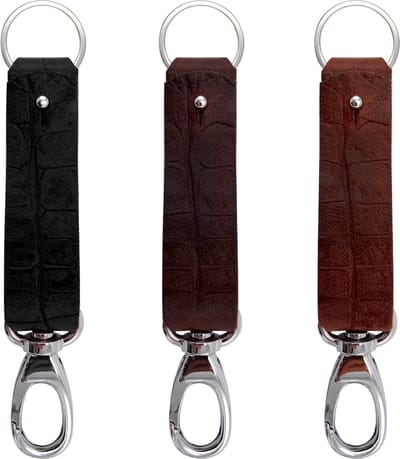 NOOBLU KEY SLING Deluxe sleutelhanger - Croco Brown