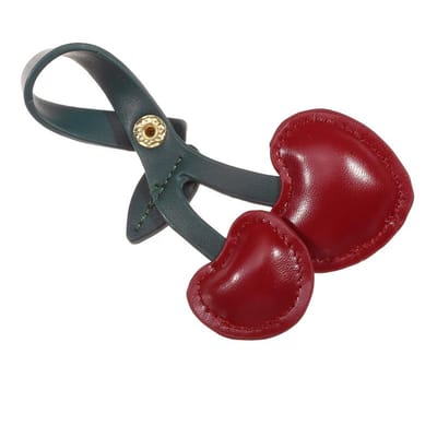Porte-clés femme pendentif cerise Chelsea sac créatif cartable amour sac en cuir breloque accessoires vintage polyvalent sac porte-clés rouge
