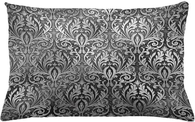 ABAKUHAUS kussenhoes 65x40 cm – rits, bedrukt, grijs/zwart