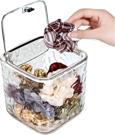Opbergdoos Haaraccessoires - Accessoirehouder Container - Ruimte Organiseren - Stof Waterdicht - 10x10x10 mm - Grijs