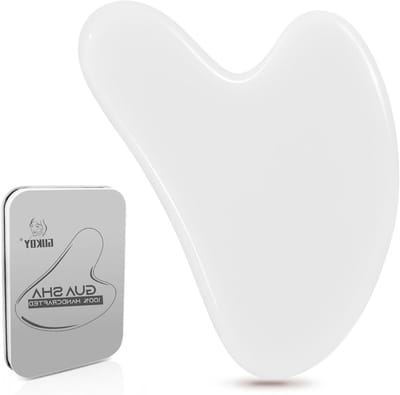 Natuurlijke Hartvormige Gua Sha Massage Tool van Jade voor Gezicht, Ogen en Hals - Verbeter je Huidverzorging, Verhoog je Schoonheid en Ontspan je Spieren