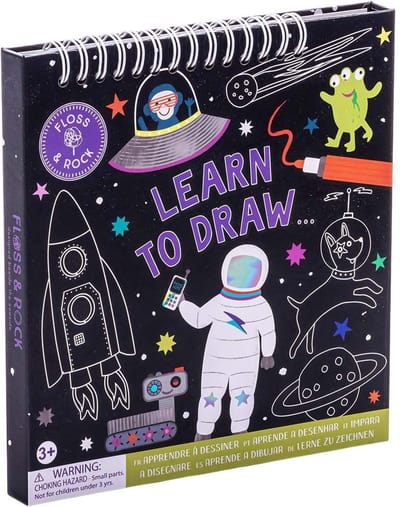 Floss & Rock Teken Oefen-set, Space - 18 x 18,5 x 2 cm - Multi
