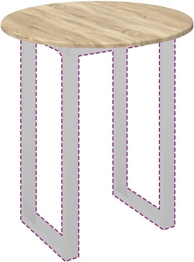 Tafelblad Sonoma Eiken - Blad voor Tuinstafel - Buiten Dineren - Ronde Vorm - 60 x 60 x 15 cm