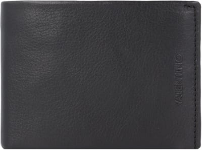 VALENTINO Leren Portemonnee David Wallet Nero Zwart