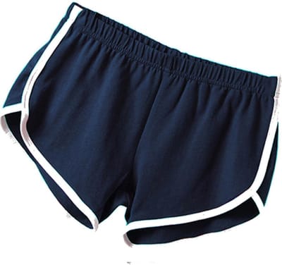 Stijlvolle Dames Sport Broekje / Short | Hardloop / Fitness Broek | Donkerblauw - S