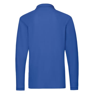Fruit of the Loom Heren Premium poloshirt met lange mouwen (Koningsblauw)
