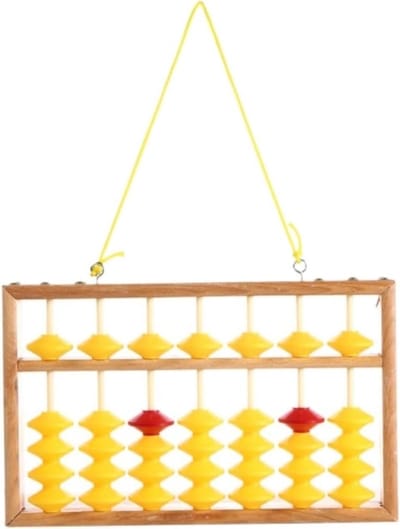 Houten Abacus - Rekenhulpmiddel - Wiskunde Leren - Ontwikkelt fijne motoriek - 333x205cm - Goud