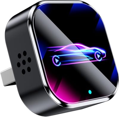 longziming -Draadloze Adapter - Mini Ontwerp - 50% Kleiner Met Naadloze Pasvorm En Automatische Herkoppeling - 1 Stuk - Voor Gekabelde Auto's Vanaf - Zwart