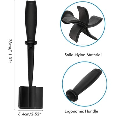 Vlees hakker Multifunctionele Gehaktstamper Gehakt Kalkoen Nylon Hakker Gereedschap Anti-aanbak Kookgerei zwart