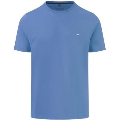 Fynch-Hatton T-Shirt Ronde Hals Uni Cotton Crystal Blue / male