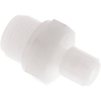 6x4mm & G1/2'' PVDF Rechte Knelfitting Buitendraad 10bar