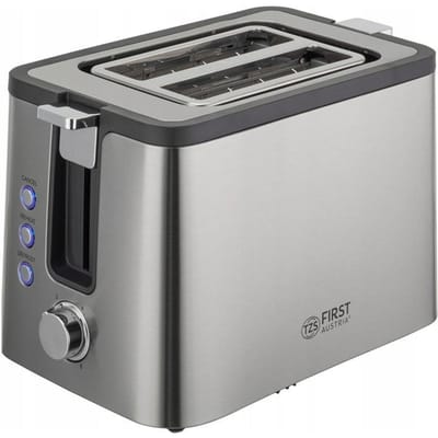 TZS First Austria Broodrooster - Toaster - 6 Warmteniveaus - 2 Sneetjes - 800W - RVS