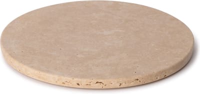 MOOISA - Dienblad rond - Travertine Ø20cm - rond marmer dienblad - vierkant marmer dienblad - decoratie schaal - tapasplank - serveerplank