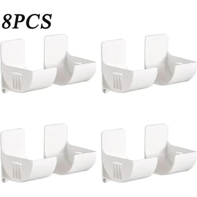 Wandgemonteerde Organizer Opbergbak zonder gaten Keukenplank Huishoudfolie Vuilniszak Organizer Kast Koelkast Zijopbergplank white