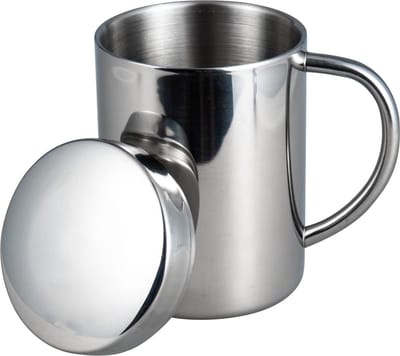 JGS ® Dubbelwandige Thermobeker van Roestvrij Staal met Deksel voor Outdoor Avonturen, 400 ml
