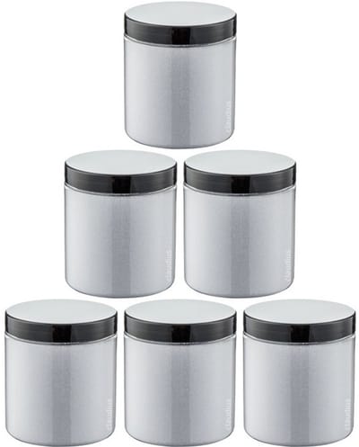 Scrubzout Lavendel - 300 gram - Pot met zwarte deksel - set van 6 stuks - Hydraterende Lichaamsscrub