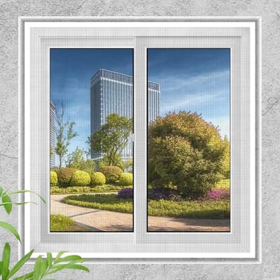 Raam Hor Zelfklevend - Insectenhor Raam - Insecten Buiten Houden - Geen Boren Vereist - 55x80cm - Wit