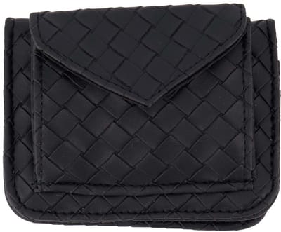 Zusss Pashouder Gevlochten 100% PU Leer Black