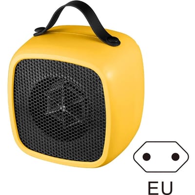 Mini radiateur portable électrique de bureau, petit espace, chauffage rapide, chauffage à air chaud, chauffage d'intérieur, bureau, chambre à coucher, ventilateur, produit de chauffage 500W yellow
