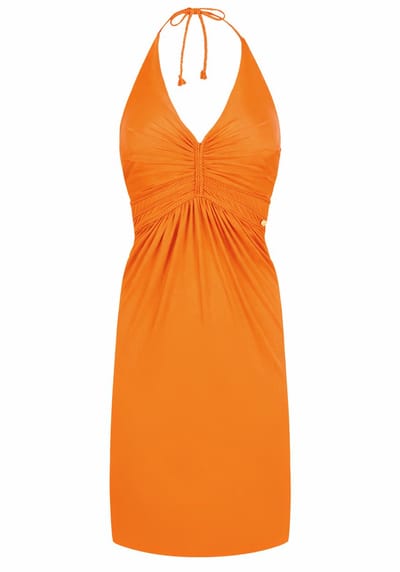 Chic by Lirette - Korte halter jurk Natural - Oranje - L