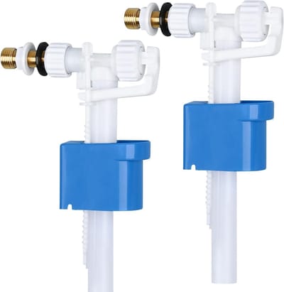 Spoelbak Vulventiel - Vlotterklep Reservoir - Toilet Reparatie - Messing Aansluiting - 2 Stuks - Wit