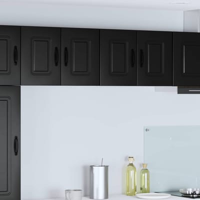 vidaXL - Vaatwasserpaneel - Kalmar - Zwart - 60 - x - 31 - x - 40 - cm - Bewerkt - hout