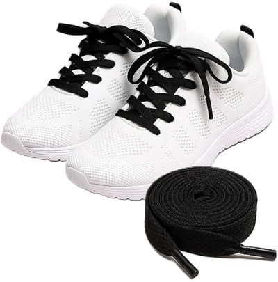 Platte Schoenveters 150 CM I Schoenveter I 5 MM Breed I 1 Paar I Zwart
