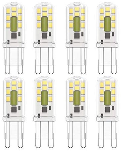 Energiebesparende G9 LED-lampen, 3W (30W equivalent), 6000K, niet-dimbaar, 8 stuks voor thuisverlichting