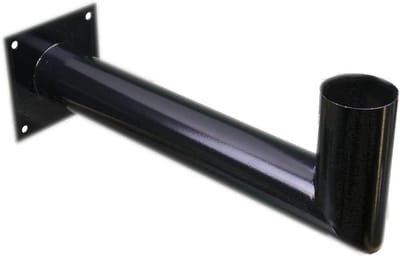 Wandsteun RVS - Paal Houder - Buitenverlichting Monteren - Roestvrij Staal - 50 cm Lengte - Zwart