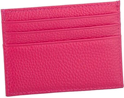 Pasjeshouder voor 7 Pasjes - Fel Roze - Portemonnee Heren Dames - Kaarthouder - Papa Cadeau Voor Mannen - Vaderdag
