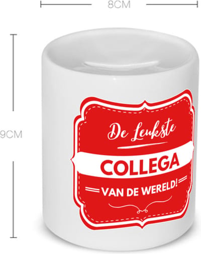Akyol - de leukste collega Spaarpot - Collega - een collega - werk - afscheidscadeau - verjaardagscadeau - 350 ML inhoud
