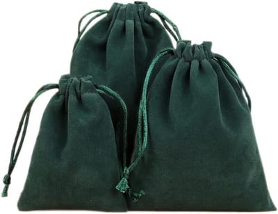 24 stuks fluwelen zakjes - sieraden cadeau verpakking - donkergroen - bruiloft, Kerstmis, feest