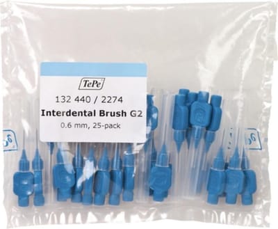 TePe Interdentale Ragers Origineel 0,6 mm Blauw - 3 x 25 stuks - Voordeelverpakking