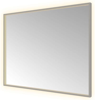 Hotbath &More SQU180 Square spiegel 100x80cm met verlichting, spiegelverwarming, kleurwissel, dimbaar en afstandsbediening geborsteld gunmetal PVD
