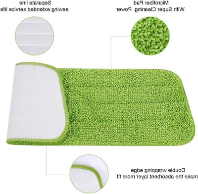 Herbruikbare Microfiber Mop Pads - 6 Stuks Vervangende Doeken, Wasbare Vloermoppen voor Alle Vloertypes en Spraymoppen