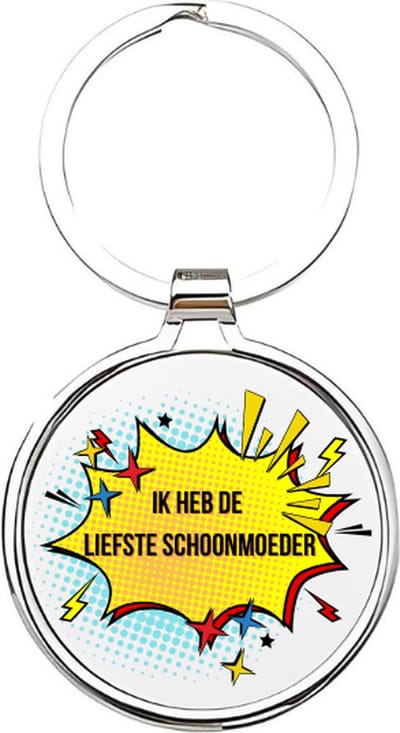 Akyol - ik heb de liefste schoonmoeder Sleutelhanger - Schoonmoeder - de leukste schoonmoeder - schoonmoeder sleutelhanger - mama sleutelhanger - sleutelhanger mam - familie sleutelhanger - moederdag cadeautje - mama cadeau - mom - 4 x 7,5 CM