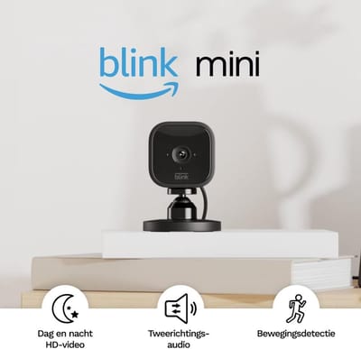 Compacte slimme beveiligingscamera voor binnen met 1080p HD, nachtzicht en bewegingsdetectie - 1 camera