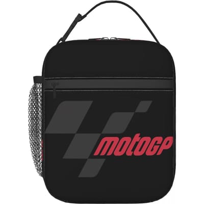 Moto GP Logo Essentiële Geïsoleerde Lunchtas voor Vrouwen Kinderen Draagbare Voedseldozen Thermische Lunchbox Tote One Size black