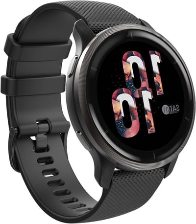 Zachte Siliconestraps voor Garmin Vivoactive 4S, Forerunner 255S en Venu 3S - Sportieve Vervangband 18mm in Zwart, Comfortabel en Duurzaam