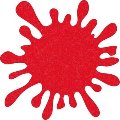 Splash vilt onderzetters - Rood - 6 stuks - ø 10,5 cm - Tafeldecoratie - Glas onderzetter - Cadeau - Woondecoratie - Woonkamer - Tafelbescherming - Onderzetters Voor Glazen - Vlek - Keukenbenodigdheden - Woonaccessoires - Tafelaccessoires