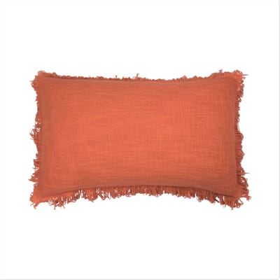 Lioni Dark Peach Kussen | 30 X 50 | Sierkussen Voor Woonkamer Of Slaapkamer