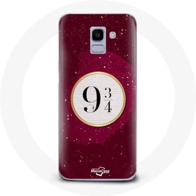 Coque - Harry Potter - Galaxy J6 2018 - Souple - Rouge - Voie 9 3 4